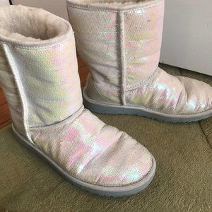 UGG Sparkles White Pearlescent Sequined